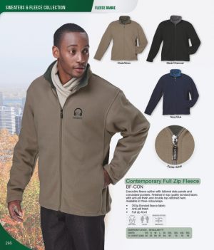 Contemporary Full Zip Fleece